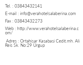 Vera Hotel Salaberina iletiim bilgileri